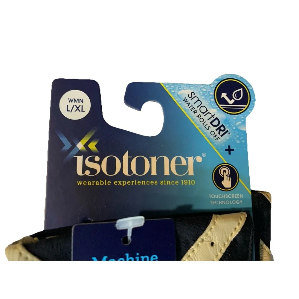 Isotoner Black L/XL Smart Dri & Touchscreen‎ Technology Gloves Women's